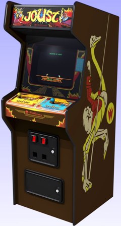 The Joust arcade cabinet