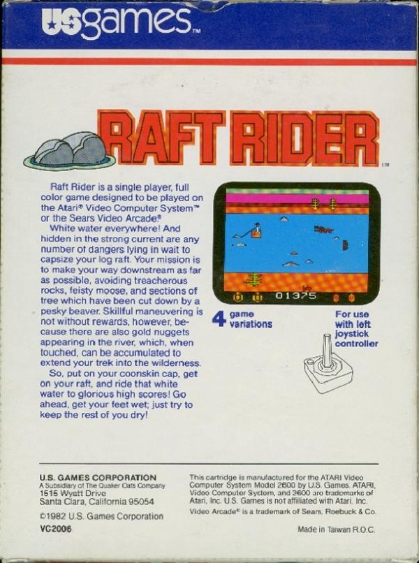 Raft Rider - Back of Box