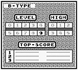 Tetris Options Screen