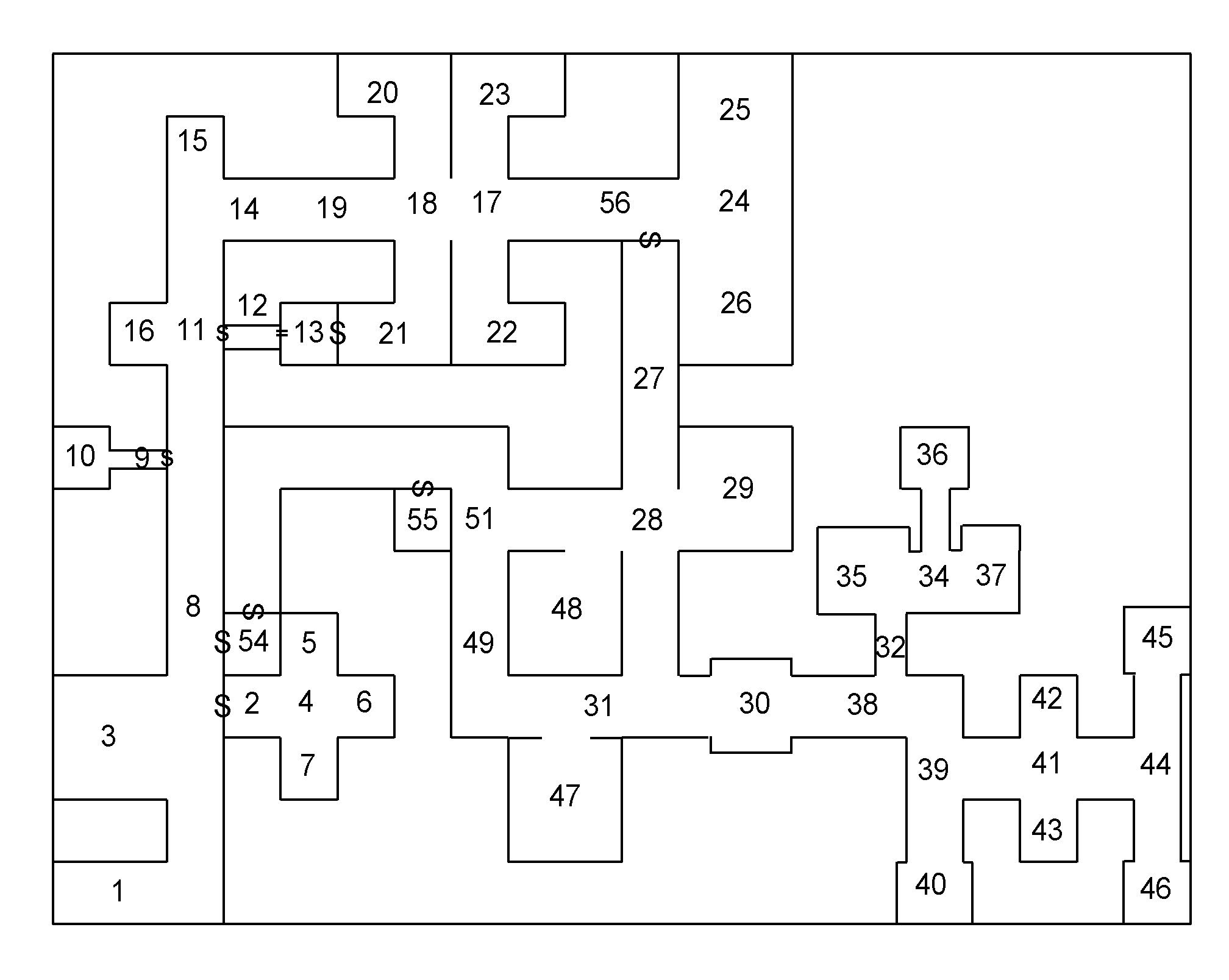 Temple of Apshai Level I Map