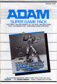 Colecovision Adam Buck Rogers Manual